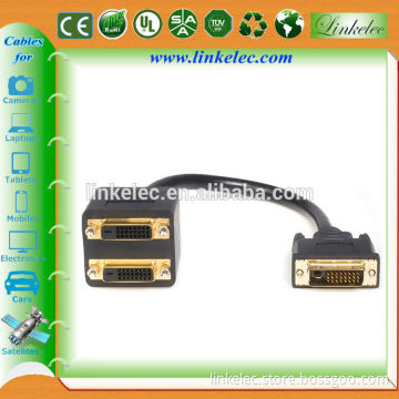 1 to 2 DVI audio splitter cable dvi cable adapter y cable